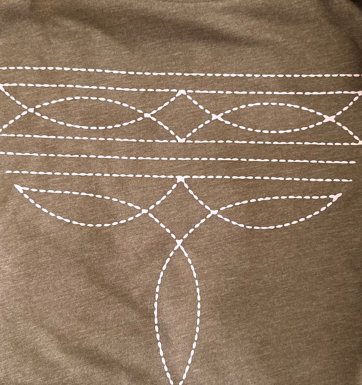 Brown & Pink Bootstitch T-Shirt