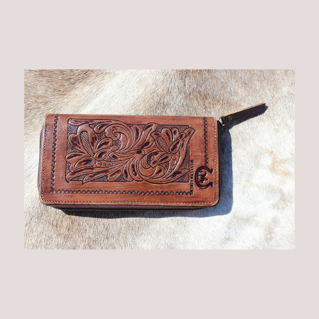 Hand Tooled Leather Wallet
