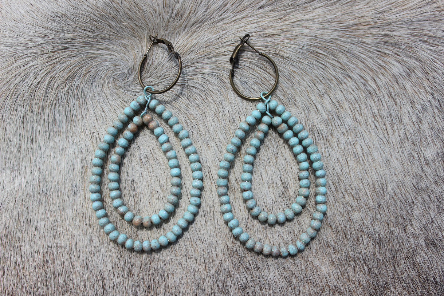 Hand-dyed Teakwood Earrings