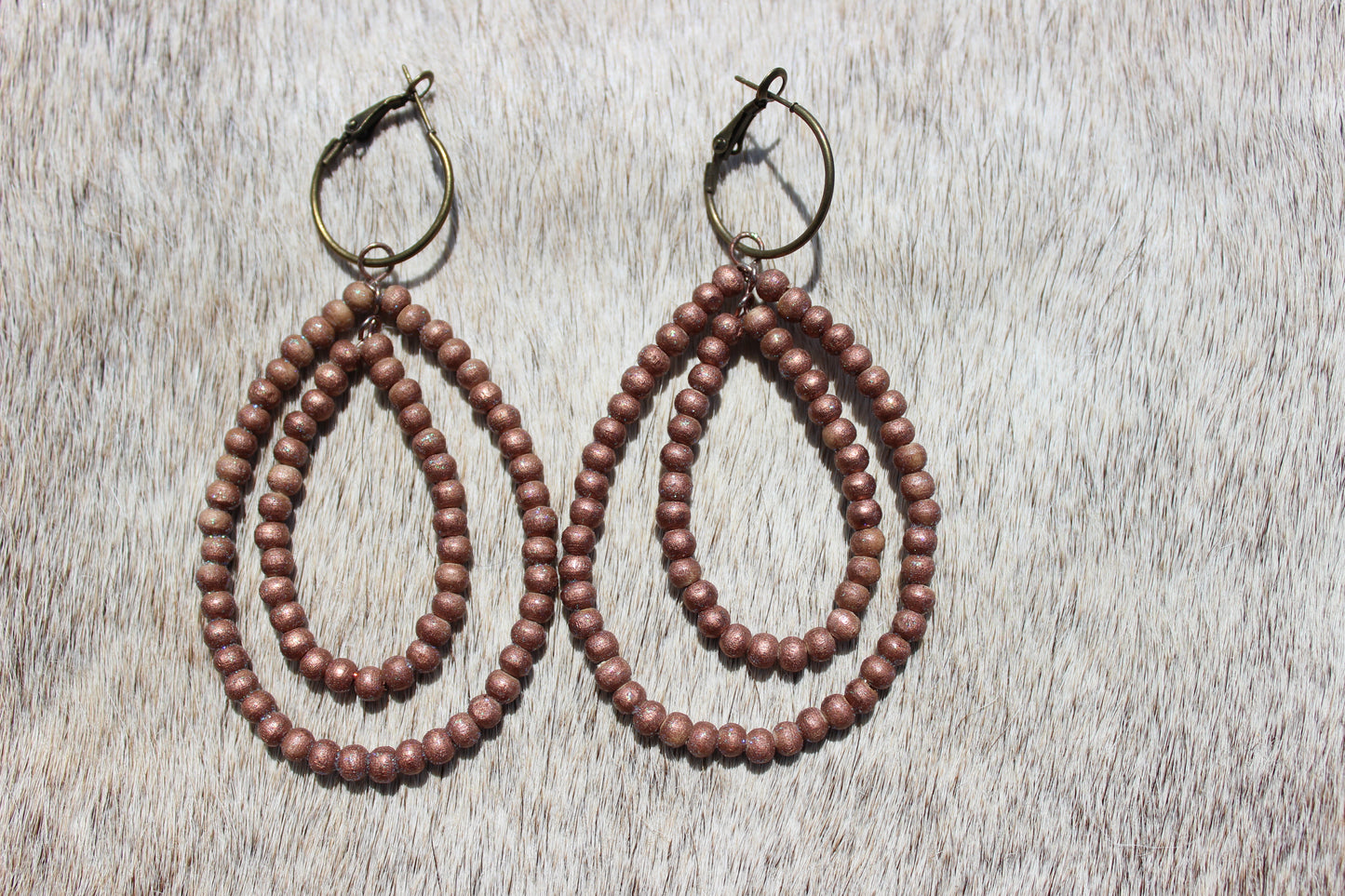 Hand-dyed Teakwood Earrings