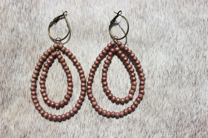 Hand-dyed Teakwood Earrings