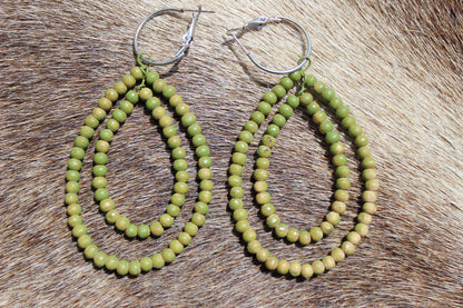 Hand-dyed Teakwood Earrings