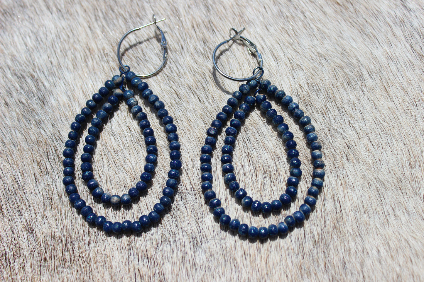 Hand-dyed Teakwood Earrings