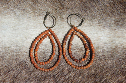 Hand-dyed Teakwood Earrings