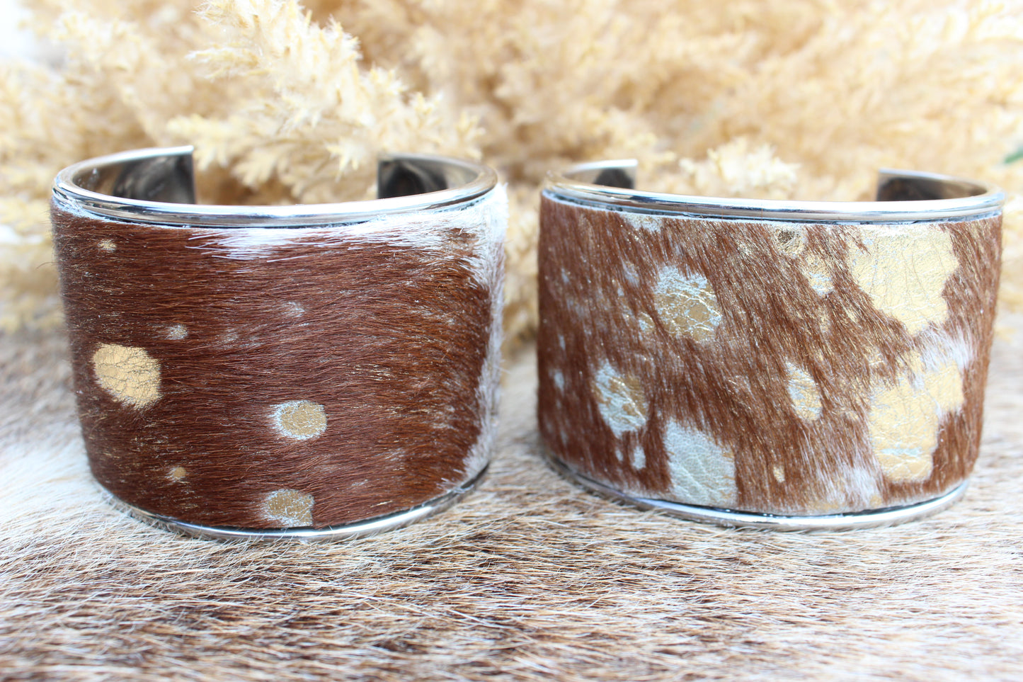 Hair-On-Hide Bangle Bracelet