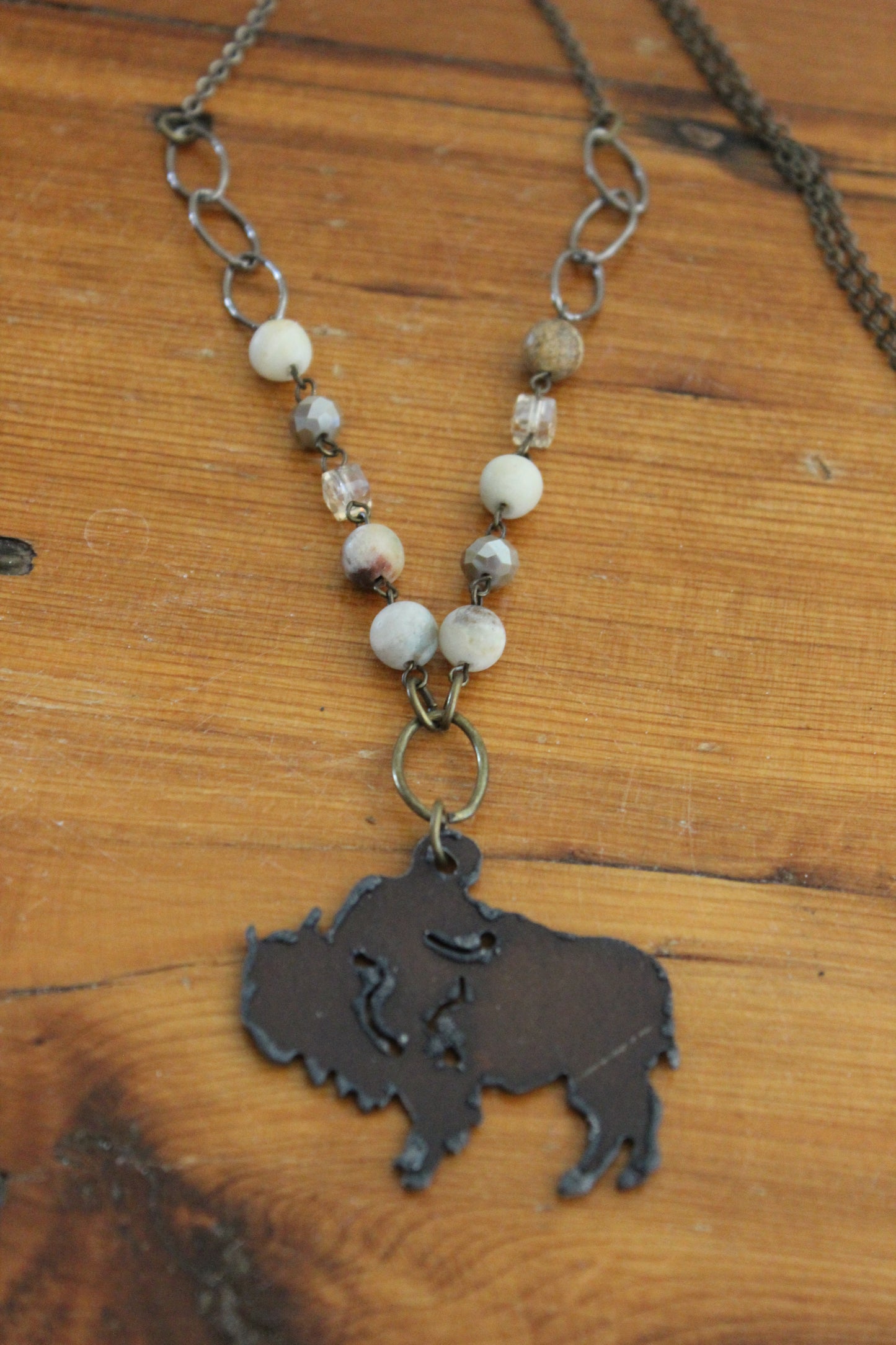 Rustic Bison Necklace