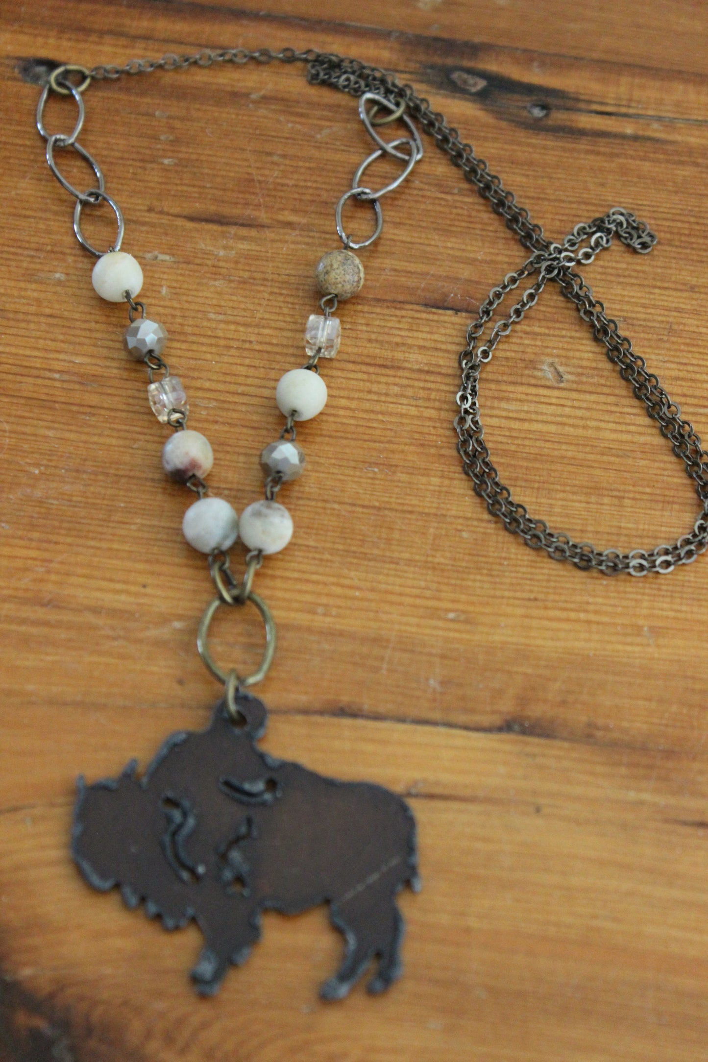 Rustic Bison Necklace