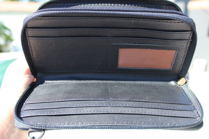 Bootstitch Suede Leather Wallet/Crossbody