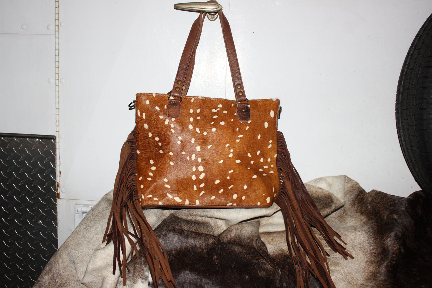 "Tink" Hair On Hide Tote