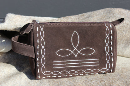 Bootstitch Suede Toiletry Bags