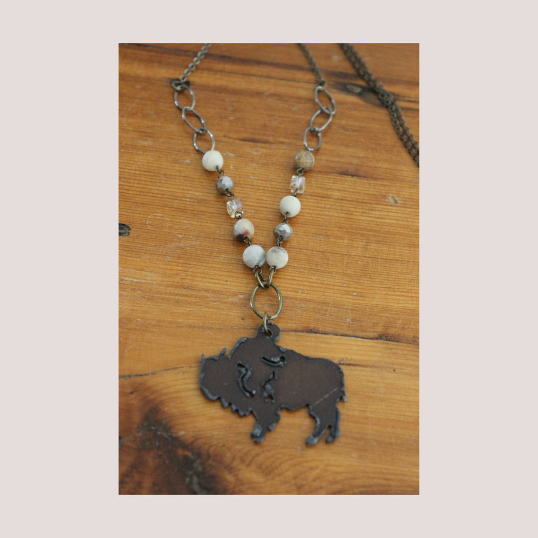 Rustic Bison Necklace