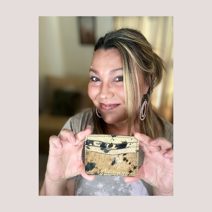 Cowhide Distressed CC Wallet